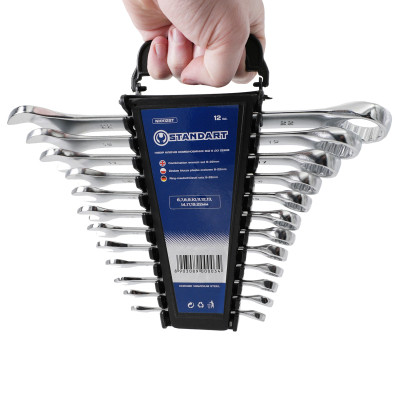 Ключ Стандарт комбинированный 6-22 мм 12 шт на холдере (NKK12ST) Винница - изображение 2