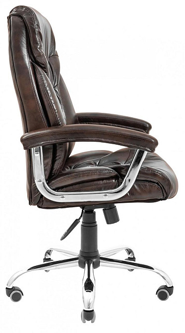 Офисное Кресло Руководителя Richman Cagliari Titan Dark Brown Хром М2 AnyFix Коричневый Днепр - изображение 3