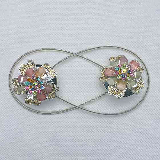 Уцінка! Магніти (2шт., пара) для штор, гардин "Flowers" колір різнокольоровий 81-239/1 Київ