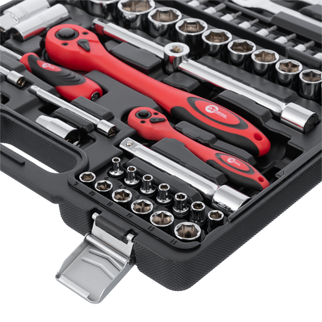 Набір інструментів INTERTOOL 1/2 "& 1/4"; 82од, Cr-V - набір інструменту для гаража Львів - фото 4