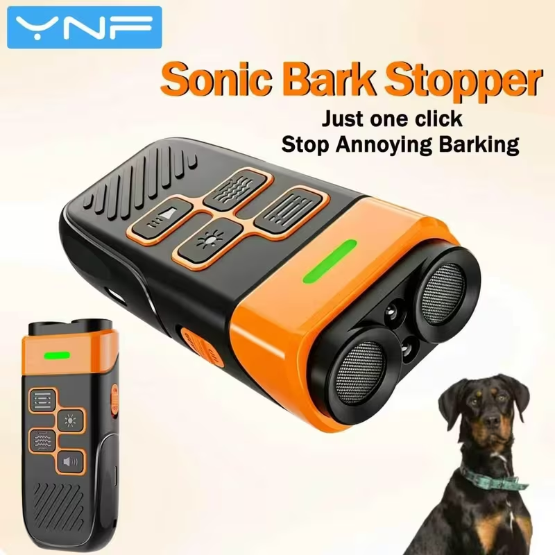 Ультразвуковий відлякувач і тренер собак Ultrasonic K40 з ліхтариком Type-C Чорний з оранжевим Вінниця - фото 3