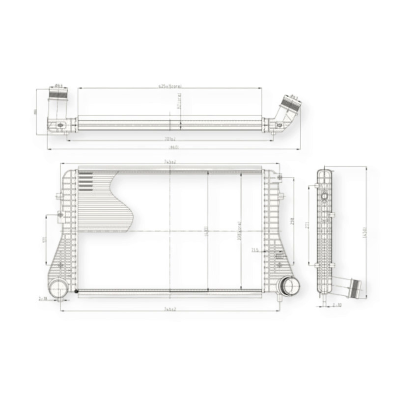 Радіатор інтеркулера автомобіль Фольцваген Caddy III, IV 1.6-2.0TDI 10- Мукачево - фото 1