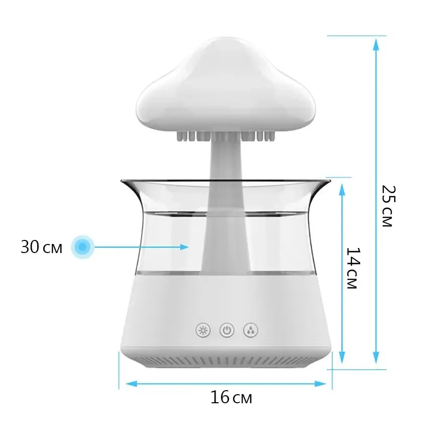 Увлажнитель воздуха Rainfall с эффектом дождя белый Днепр - изображение 8