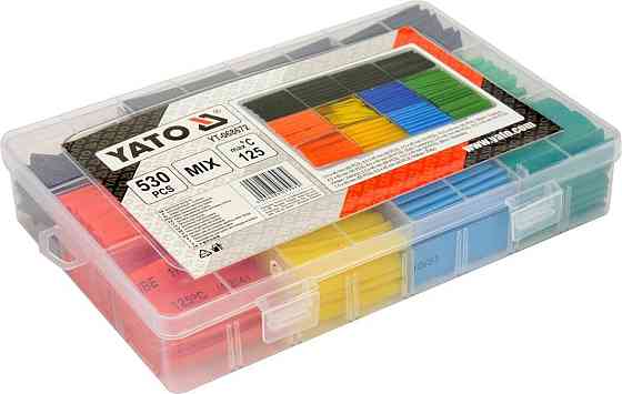 Кембрики термоусадні до t=125°C YATO : різних розмірів, 530 шт [60] Одесса