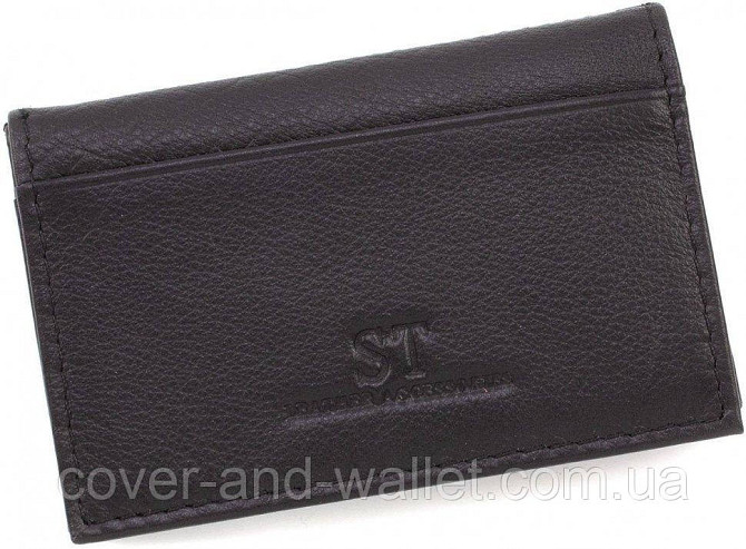 Шкіряна обкладинка на Id карту і авто документи бордового кольору ST Leather Киев - изображение 8
