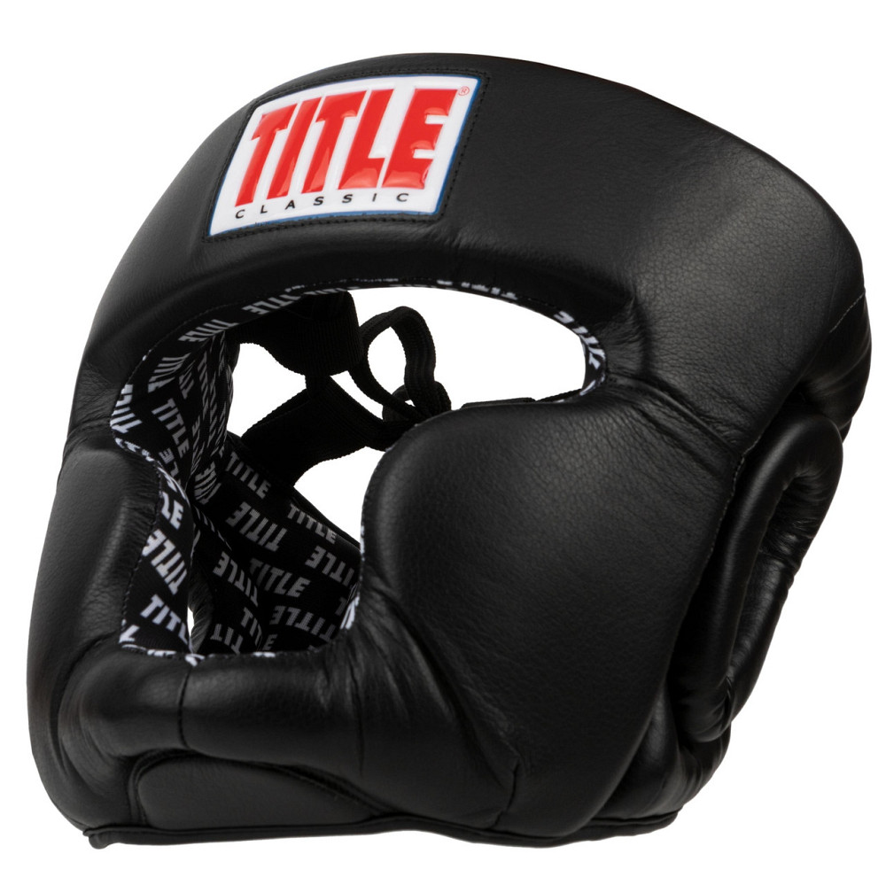 Боксерський шолом TITLE Classic Full Coverage Training Headgear 2.0 Black L (капа в комплекті) Каменское - изображение 3