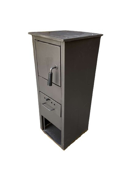 Піч-буржуйка на дровах Termo Sistem KLASIK G-1 з чавунною конфоркою сталева піч 5 кВт до 30 м2 футерована шамотом Сербія Тернопіль - фото 1