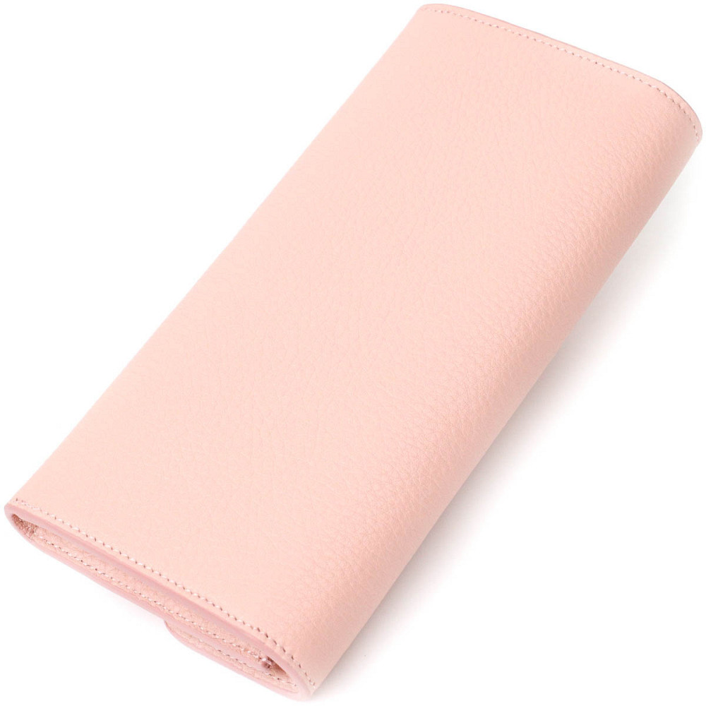 Оригінальний жіночий гаманець з монетницею на блискавці з натуральної шкіри Пудровий (Tony Bellucci) Київ - фото 6