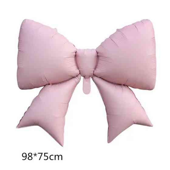 Бант воздушный шарик 90 см розовый фольгированный декор для праздника, фотозона, baby shower Киев