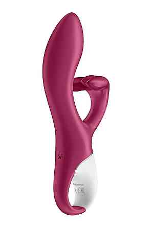 Вібратор-кролик із потрійним відростком Satisfyer Embrace me Berry, 2 мотори, діаметр 3,6 см Sex Aura Київ