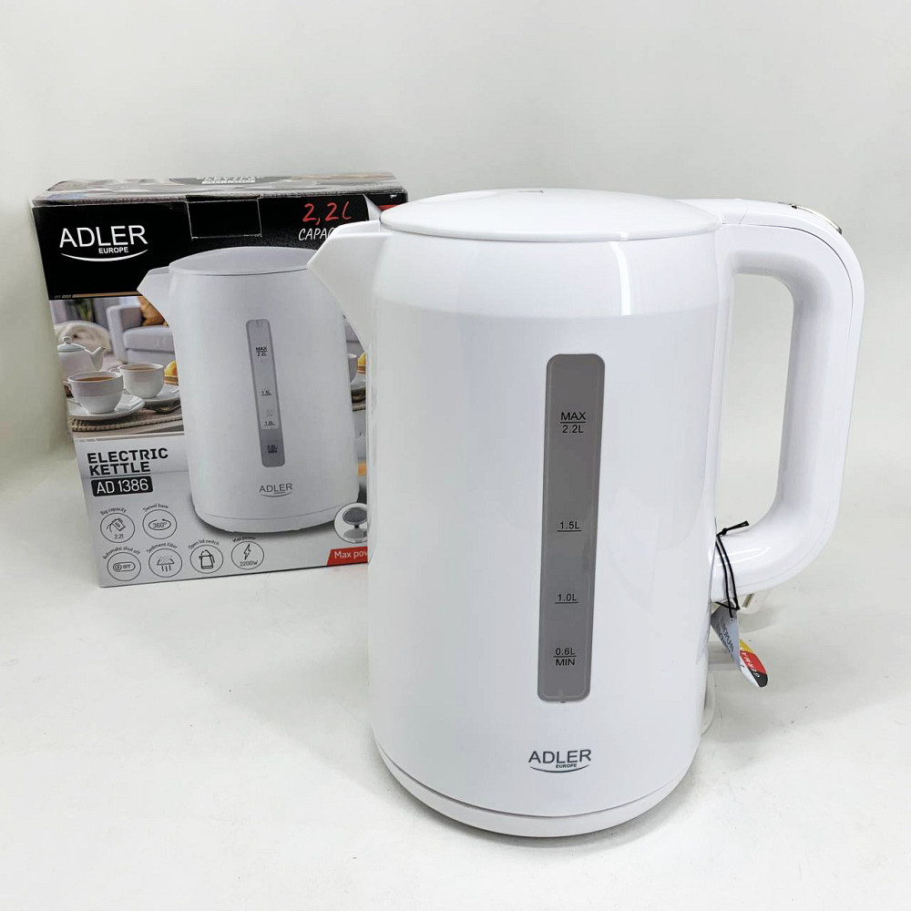 Домашний чайник качественный Adler AD 1386 2.2л 2200Вт, Мощный чайник для кипячения NC-80 Львов - изображение 13