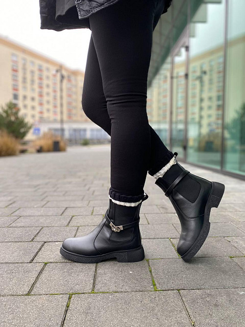 Черевики жіночі M.KRAFT 2034/1 чорні (зима, шкіра натуральна) (6157) Коломия - фото 6