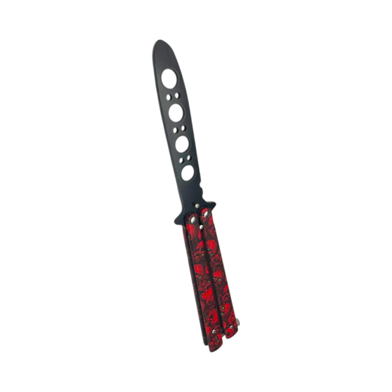 Нож бабочка Тренировочная Skall A977 Red Днепр