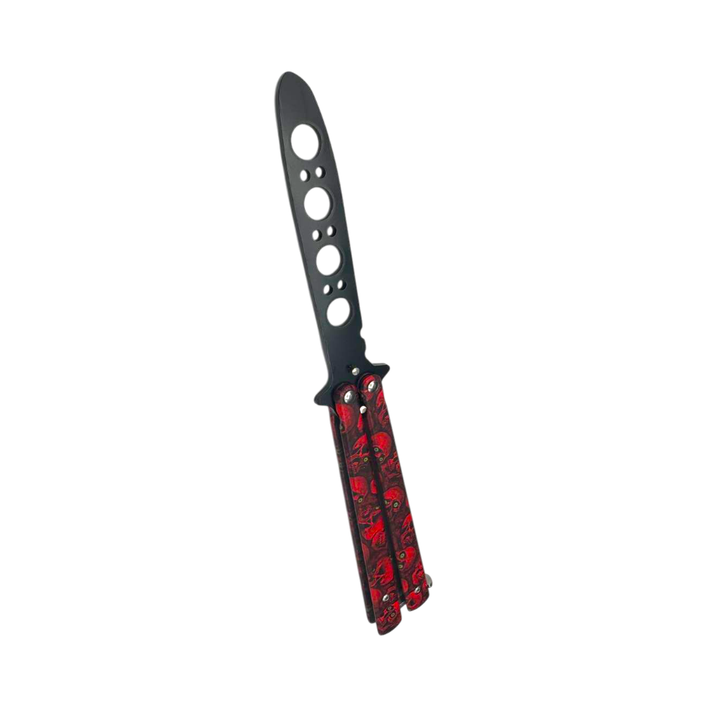 Нож бабочка Тренировочная Skall A977 Red Днепр - изображение 1