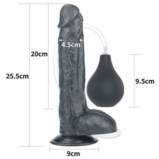 Фалоімітатор - Squirt Extreme Dildo 10" Black Sex Aura Київ