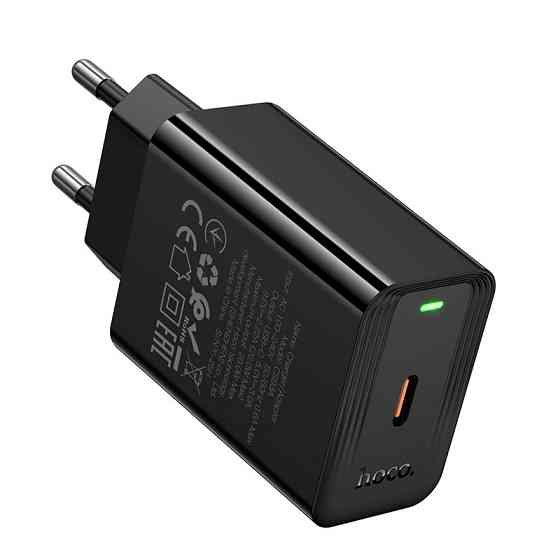 Мережевий зарядний пристрій HOCO CS93A Leader single port PD20W charger Black Одеса