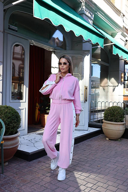 Стильный женский повседневный костюм тройка плотный плюшевый велюр Барби, 46/48 Одесса - изображение 1