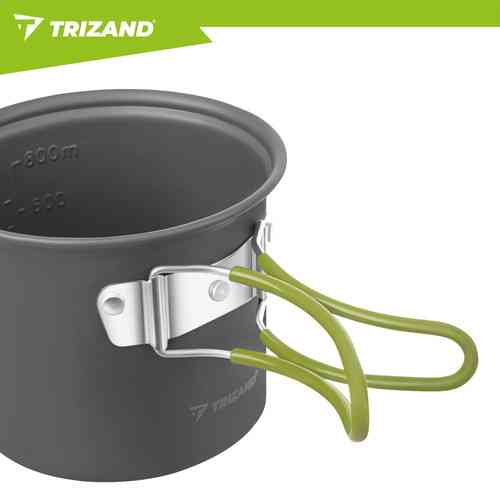 Набір туристичного посуду зі столовими приборами + чохол Trizand (27413) Нововолинськ