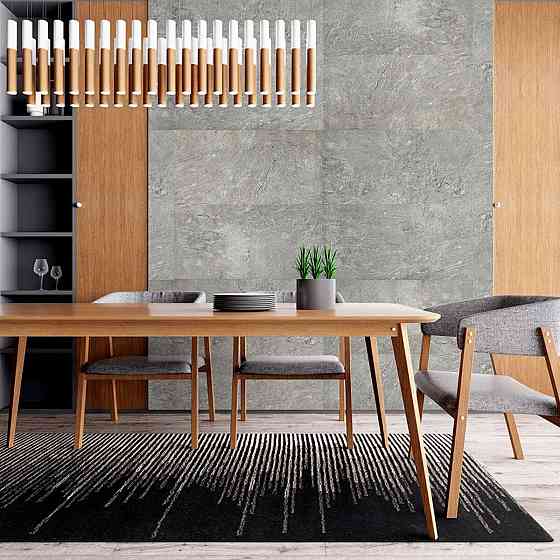 Вінілова плитка сріблястий мармур, глянцева Київ