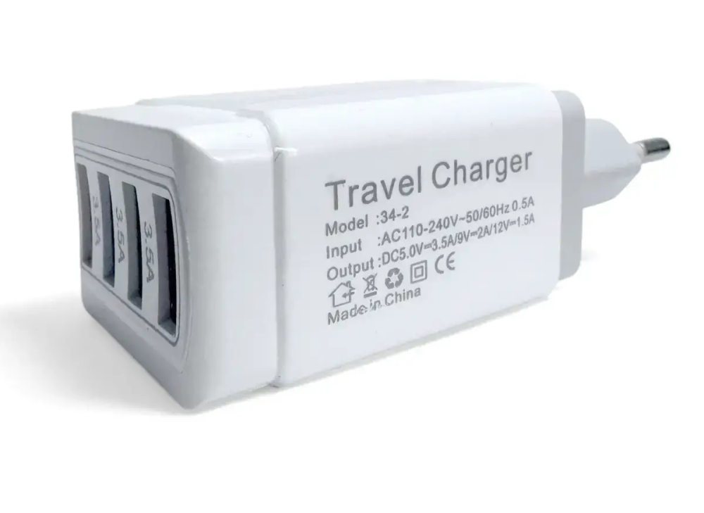 Зарядное устройство 220В 3,5А QC3.0 USBx4 Quick Charger 34-2 для портативных устройств Одесса - изображение 3