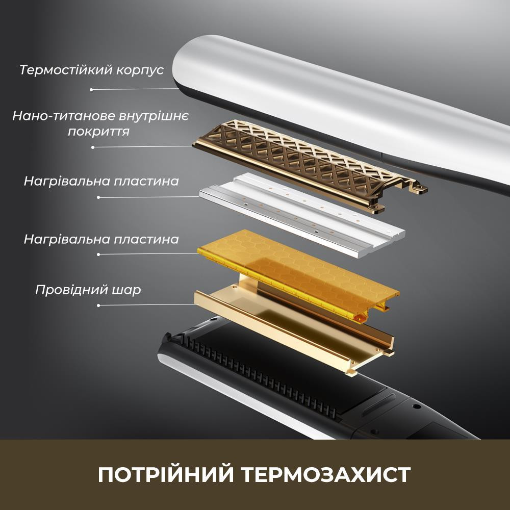Праска (випрямляч) для волосся Dreame AuraSteam Straight White (AA01A) ( 25890 ) Харьков - изображение 13
