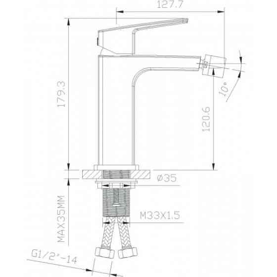 Змішувач для біде Imprese Grafiky ZMK0418070 Київ