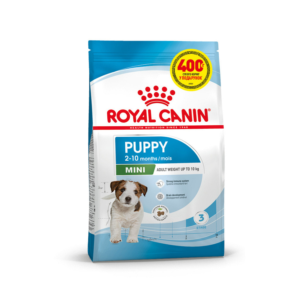 Корм для цуценят малих порід ROYAL CANIN MINI PUPPY 1.6 кг + 400 г у подарунок Київ - фото 1