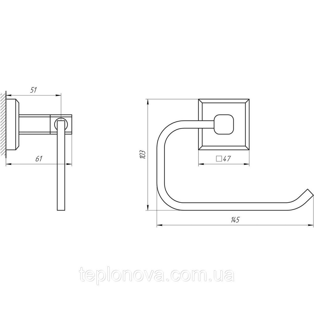 Держатели для туалетной бумаги TOPAZ TКВ 9916-BL черный Черновцы - изображение 2
