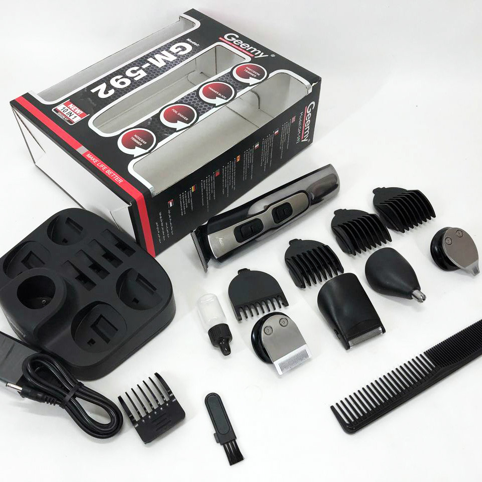 Набір для видалення волосся із зарядним пристроєм, Електрична машинка для стрижки побутова JR-28 Львів - фото 10