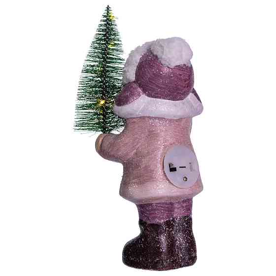 Yiwu Новорічна фігурка з підсвіткою Дівчинка з ялинкою з фарфору 12×8×23 (см) новорічний декор Коломия