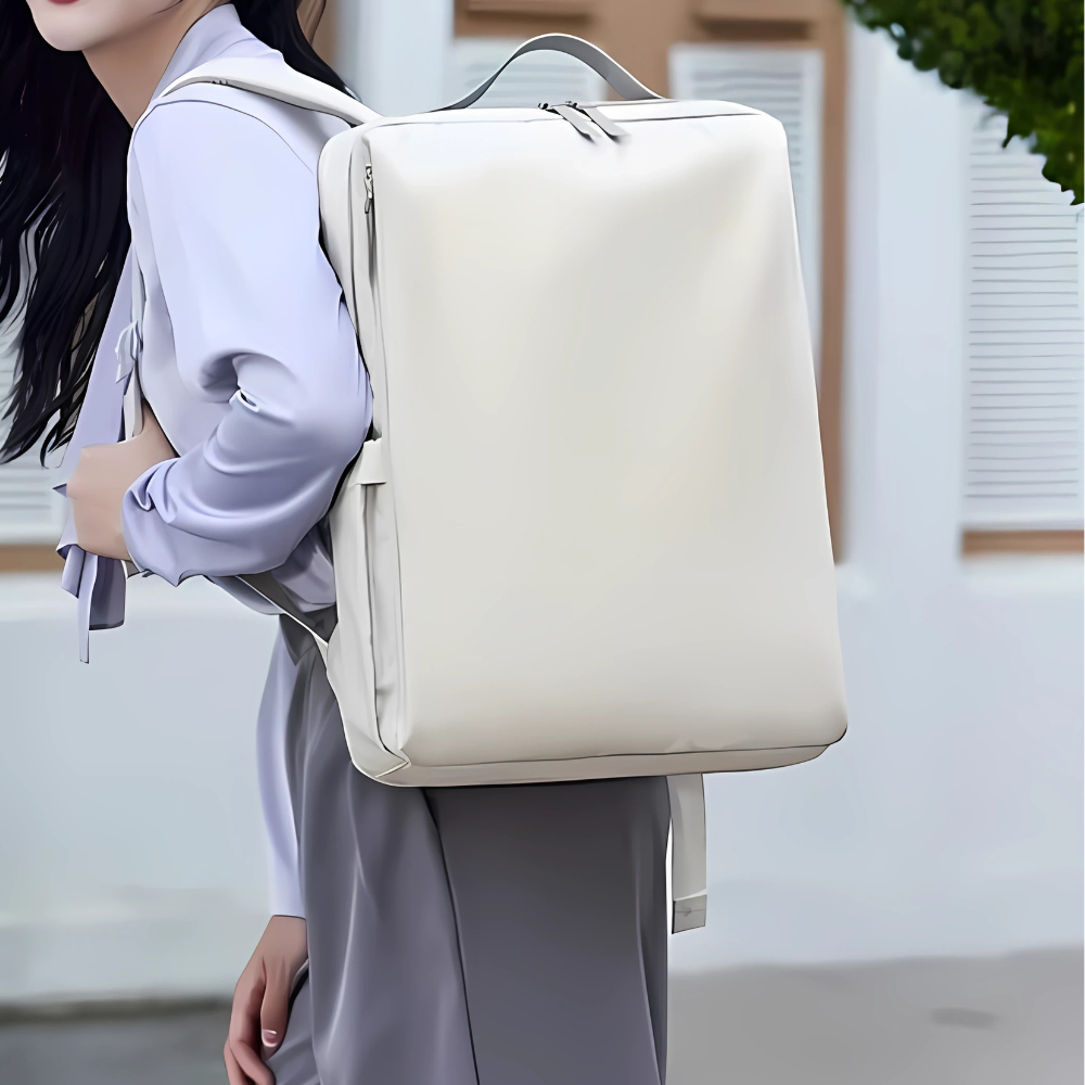 Рюкзак городской для ноутбука с противоударным отделением, дорожный для путешествий 41х30х13 см,белый Каменец-Подольский - изображение 5