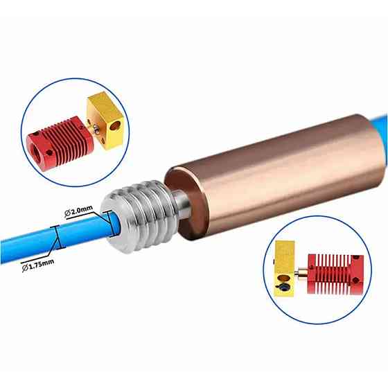 Биметаллическое горло Aokin для 3D принтера CR-10 S4, CR-10 S5, Ender-3 V2, Ender-3 Pro Киев