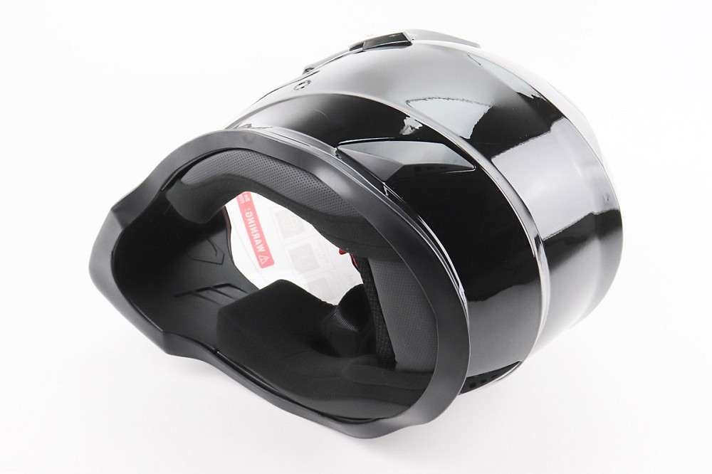 Шолом кросовий/ендуро/АТV зі склом BLD-819-7 L (59-60см), ЧОРНИЙ глянець Київ - фото 2