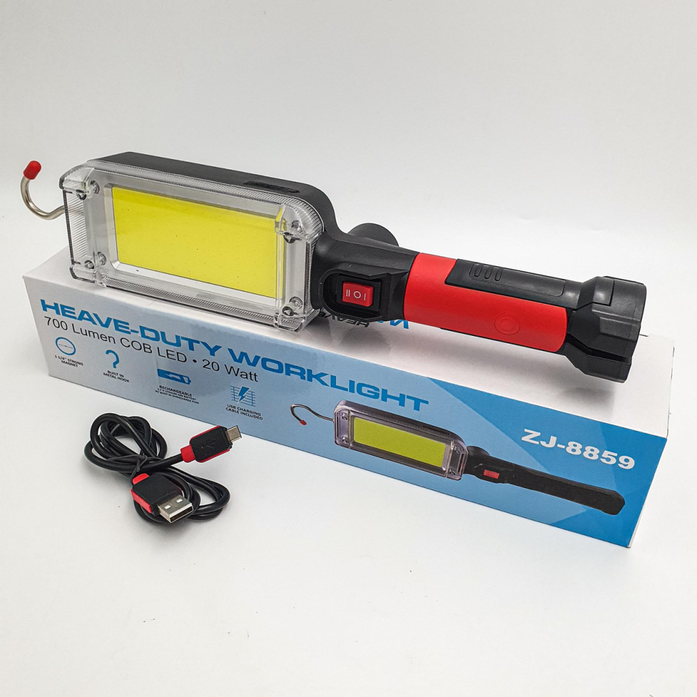 Акумуляторний ліхтар BL-8859B COB 2x18650: потужне переносне СТО-освітлення 700 лм із магнітом, гачком та USB Одеса - фото 5