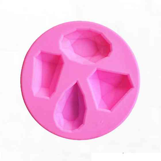 Молд силиконовый Бриллианты 70 мм розовый Киев