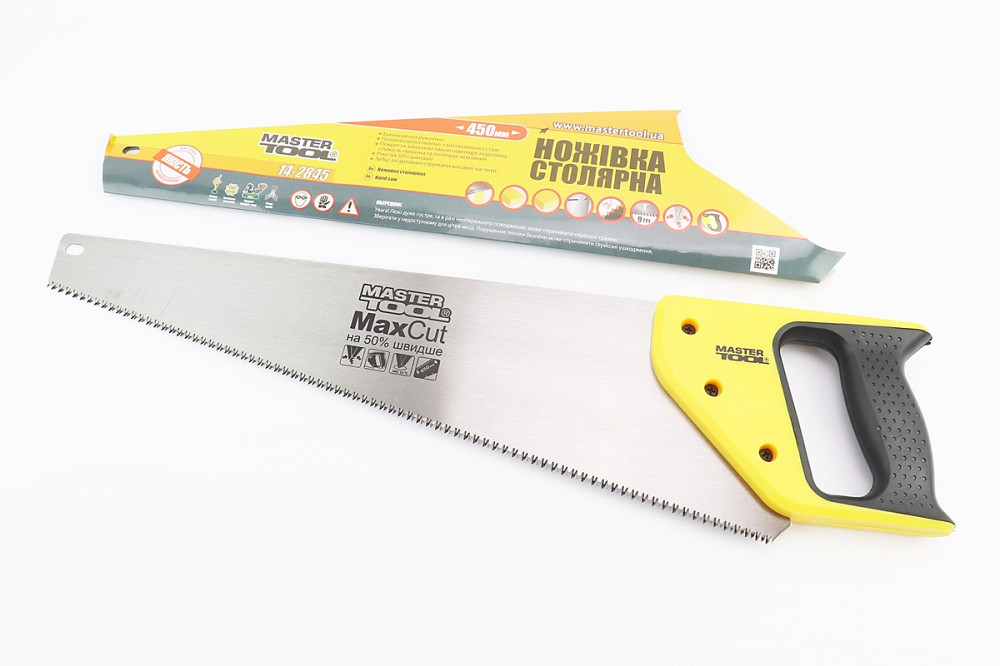 Ножівка по дереву 450мм, 9TPI MAX CUT, загартований зуб, 3D заточування 14-2845 Київ - фото 1