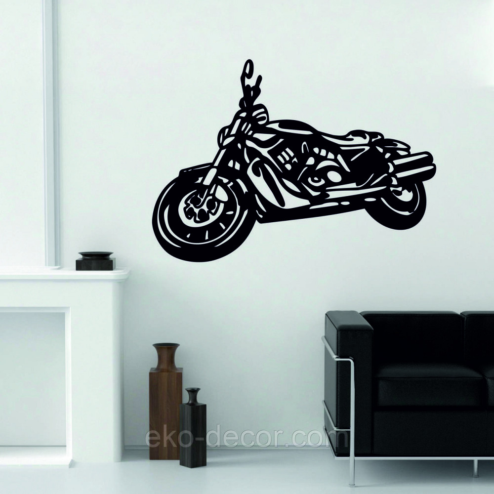 Декоративне настінне Панно «Мотоцикл» Декор на стіну 70*49 см, Чорний Київ - фото 5