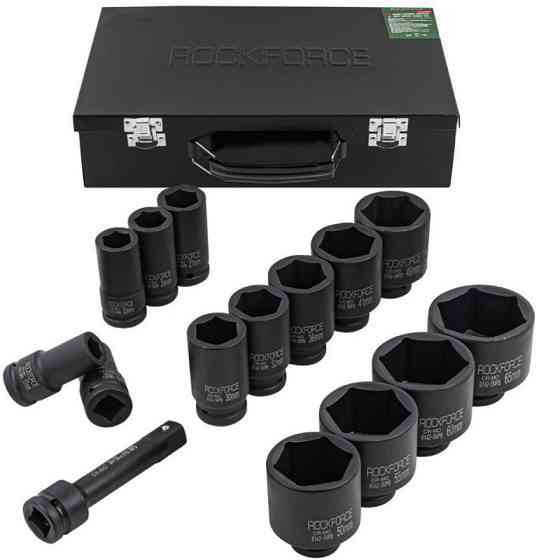 Набір головок ударних глибоких 3/4'' 14 предметів (6 граней) (17,19,22,24,27,30,32,36,41,46,50,55,60,65мм) Одесса