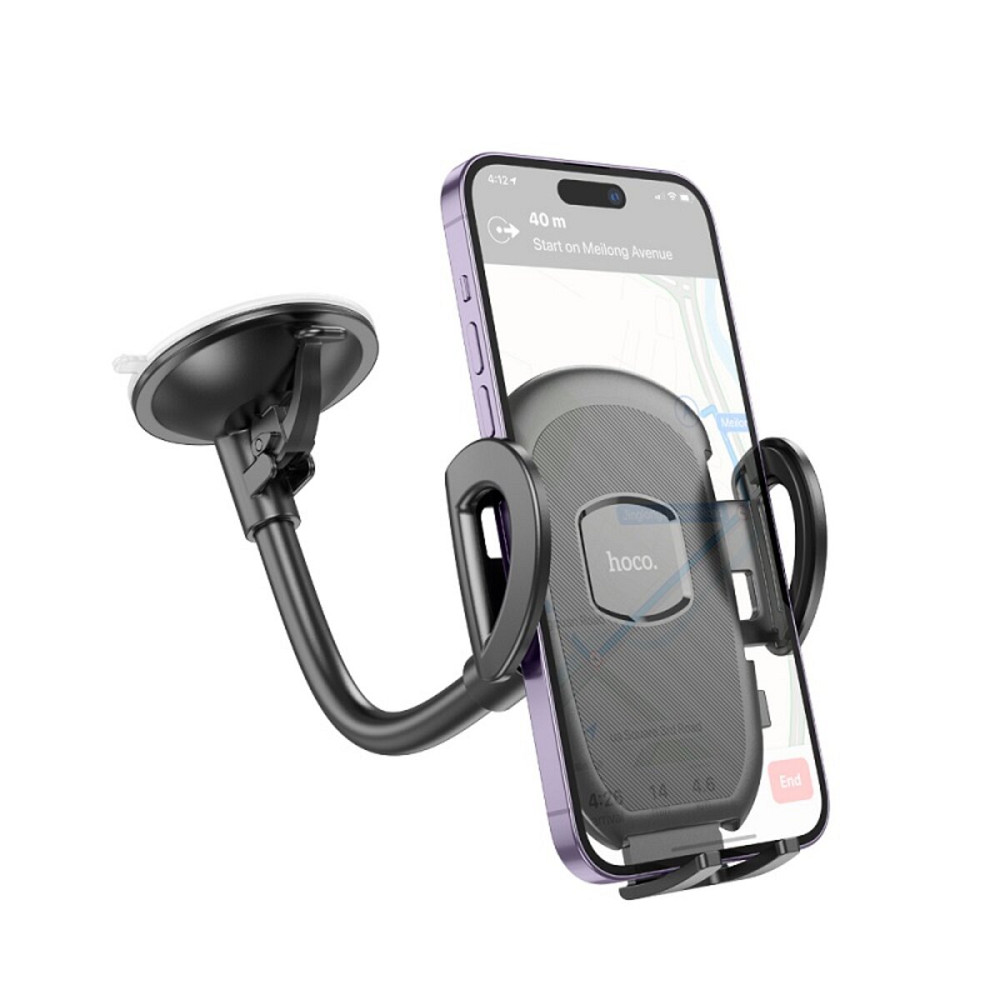Тримач для мобільного HOCO H10 General car holder(windshield) Black Київ - фото 2
