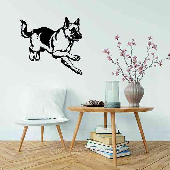 Декоративное настенное Панно «Овчарка» , Декор на стену 70*65 см, Черный Киев