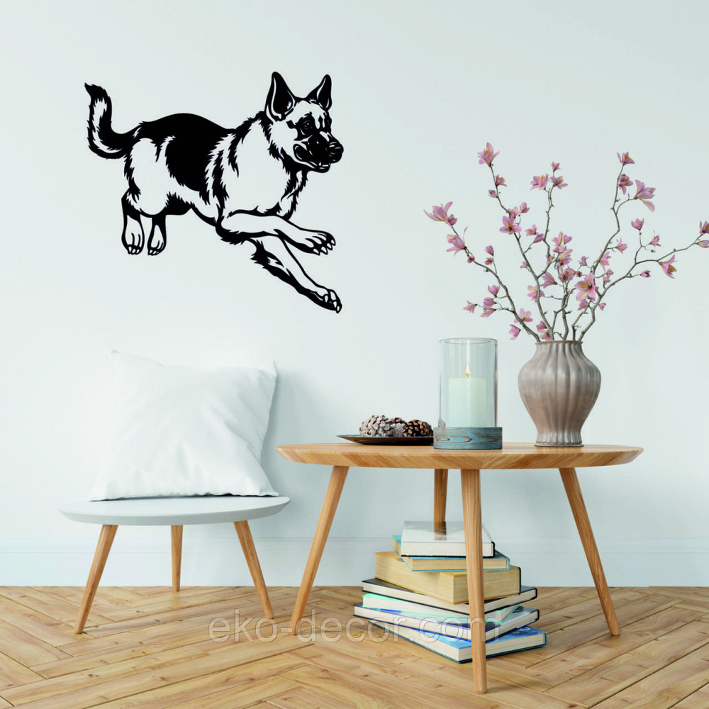 Декоративное настенное Панно «Овчарка» , Декор на стену 70*65 см, Черный Киев - изображение 1