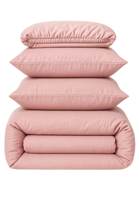 Ecotton Підковдра на блискавці Ecotton двоспальна 175х215 см фланель з бавовни Pink рожевий Коломыя - изображение 2