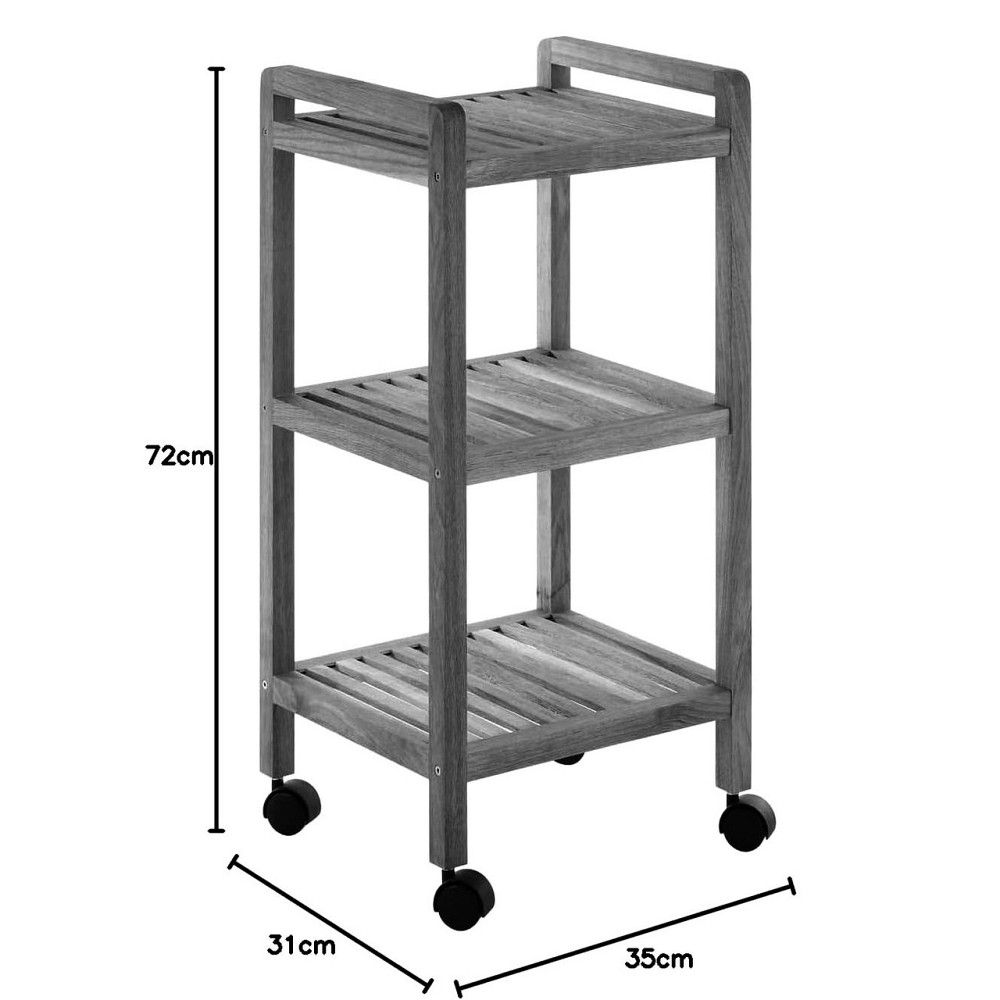 Этажерка для ванной на колёсиках 