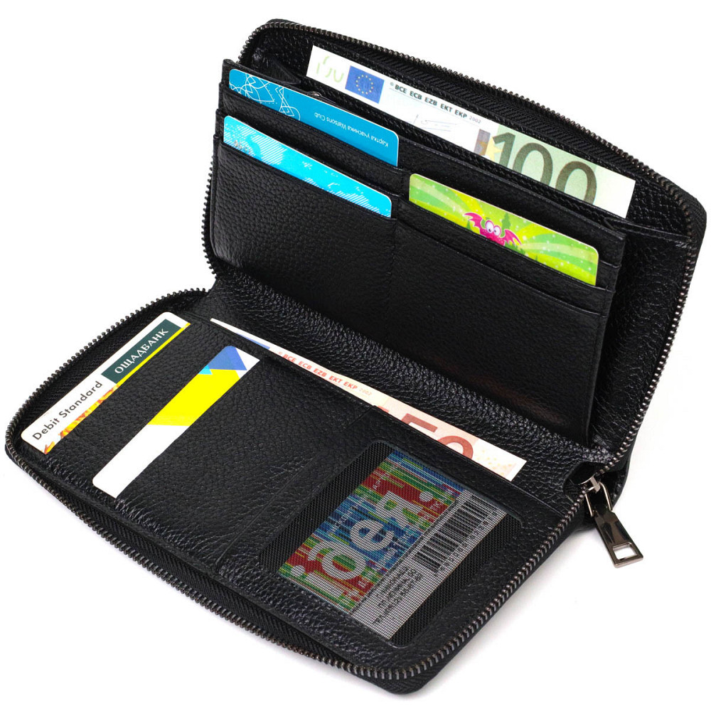 Добротный мужской клатч с одним отделением из натуральной кожи с тиснением под крокодила BOND 22030 Черный Киев - изображение 5