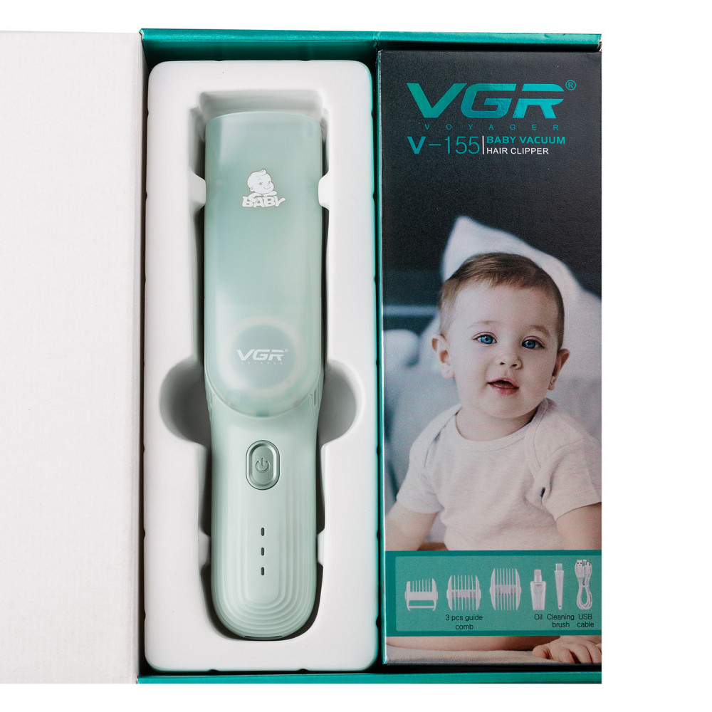 Безшумна дитяча машинка для стрижки VGR V-155 з насадками Київ - фото 5