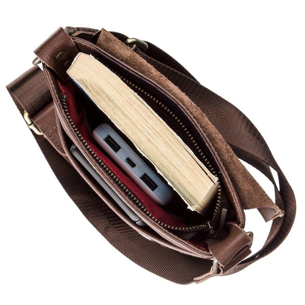 Мужская кожаная сумка планшетка SHVIGEL 19114 Коричневая Киев - изображение 4