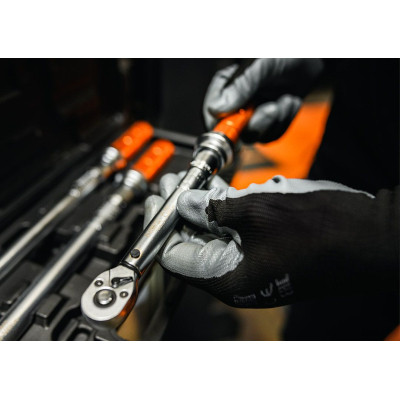 Захисні рукавиці Neo Tools комплект 12шт, поліестер з нітриловим покриттям, р.8, сіро-чорний (97-647-8) Вінниця - фото 2