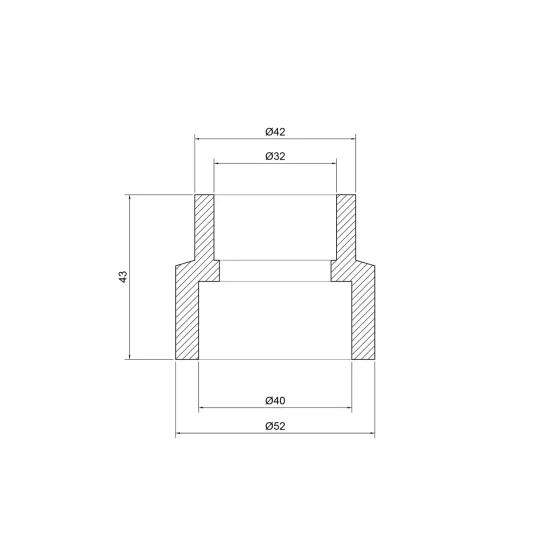 Муфта PPR Thermo Alliance 40х32 Київ