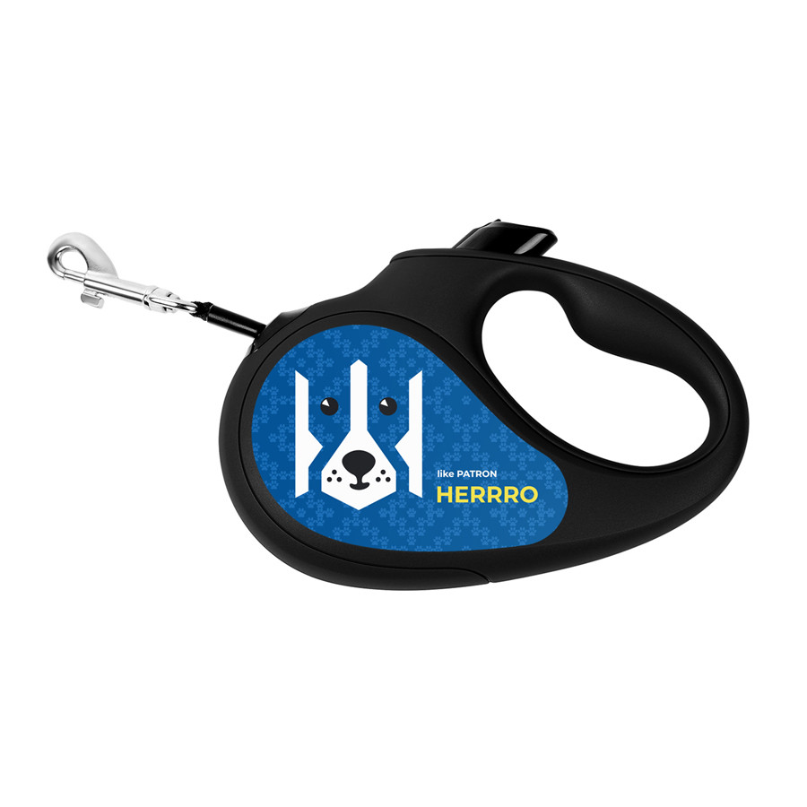 Повідець-рулетка для собак WAUDOG R-leash, малюнок "Патрон", L, до 50 кг, 5 м, світловідбиваюча Коломия - фото 2