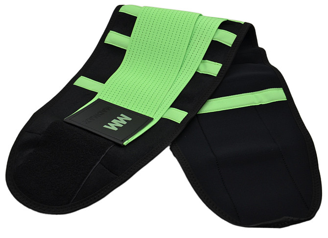 Пояс компресійний MadMax MFA-277 Slimming belt Black/neon green M Каменское - изображение 5
